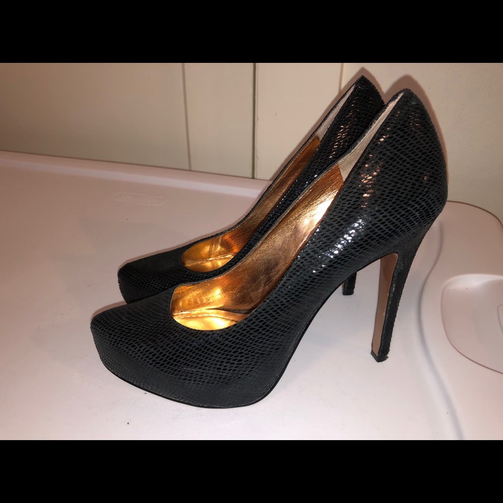 Black Snake Patterned Heels - image 2